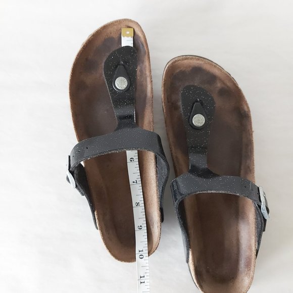 Birkenstock Women Gizeh Thong Eva Sandals Adjustable Buckle Black Comfy Slip-on - Picture 6 of 10